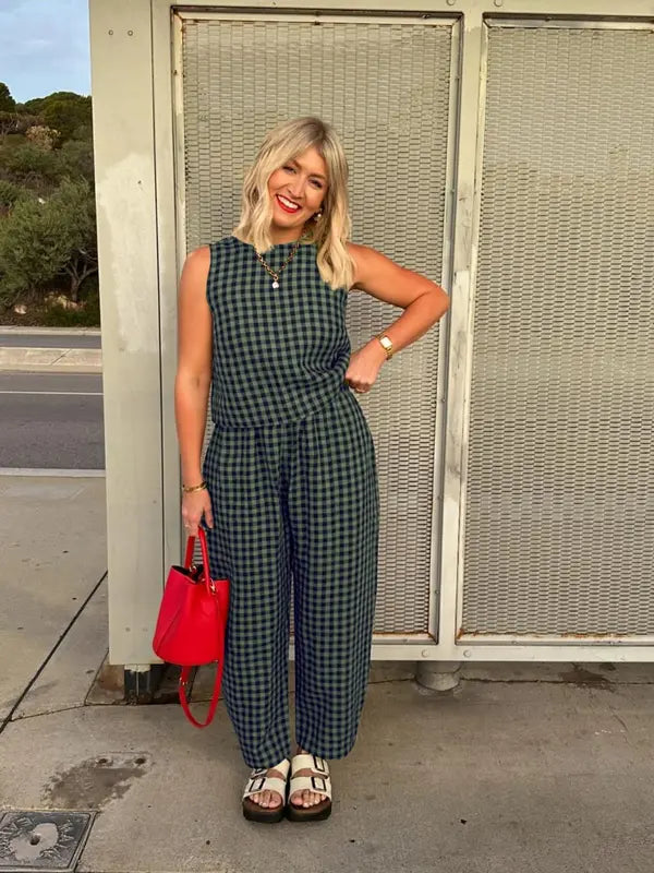 LEIGH™ - Effortless Sleeveless Two-Piece Lounge Ensemble