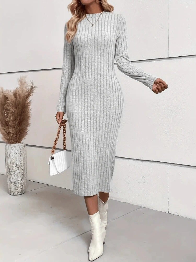 Mary Ribbed Knit Bodycon Midi Dress