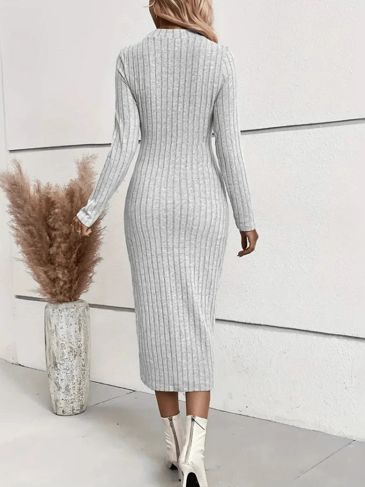 Mary Ribbed Knit Bodycon Midi Dress