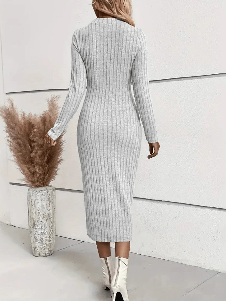 Mary Ribbed Knit Bodycon Midi Dress