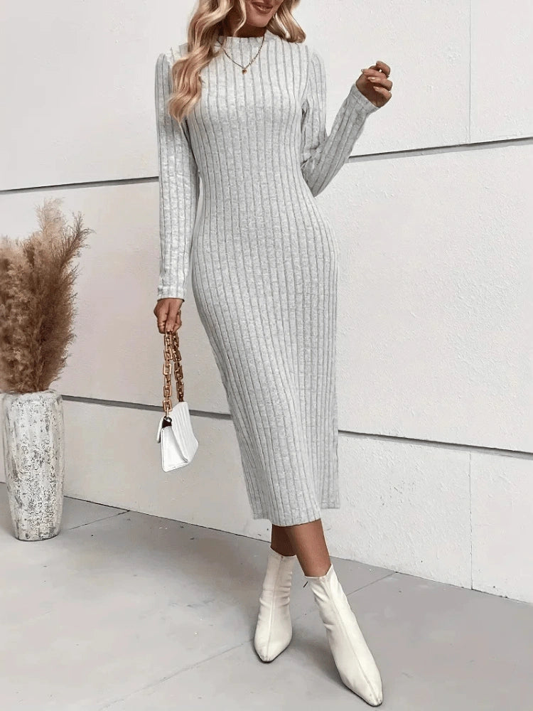 Mary Ribbed Knit Bodycon Midi Dress