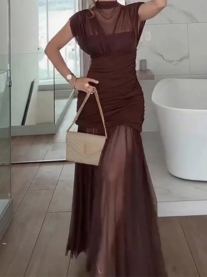 Jacky Sheer Maxi Evening Dress