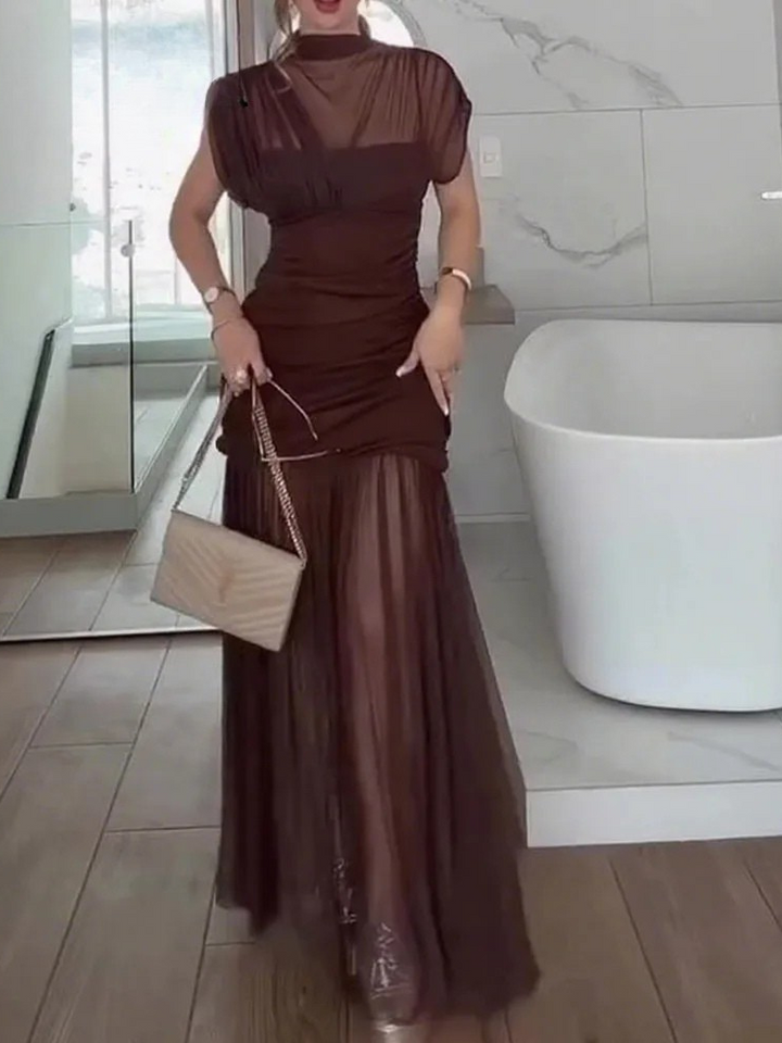 Jacky Sheer Maxi Evening Dress