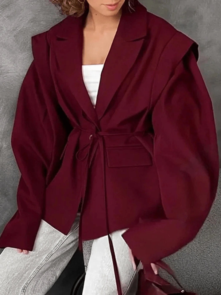 Nadeen Oversized Blazer with Tie Waist