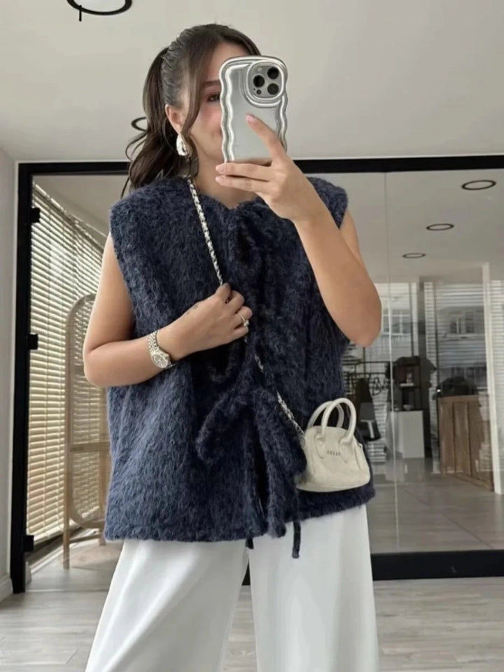 Celine Wool Tie-Front Vest