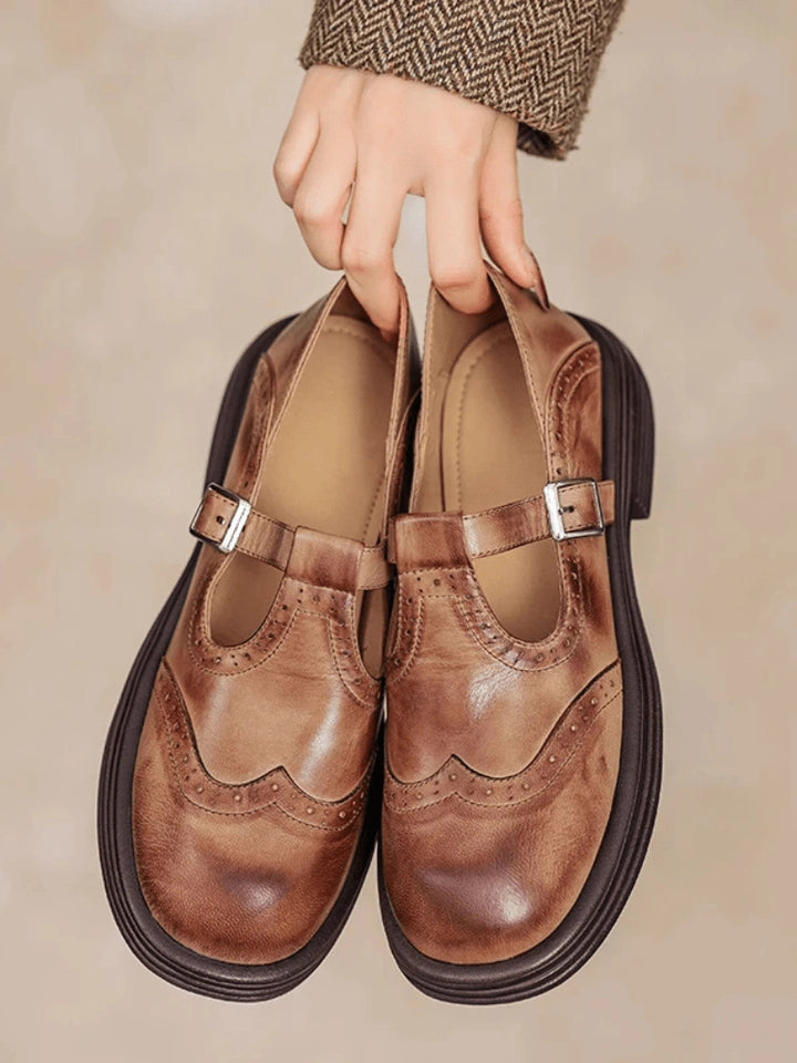 Vintage Leather Mary Jane Shoes