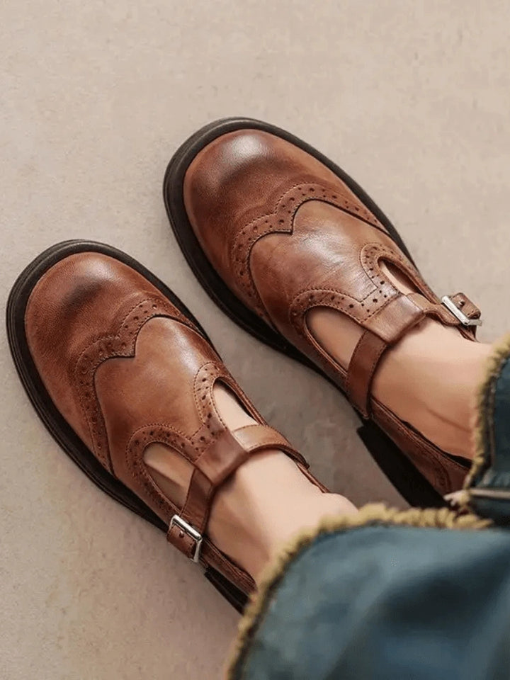 Vintage Leather Mary Jane Shoes