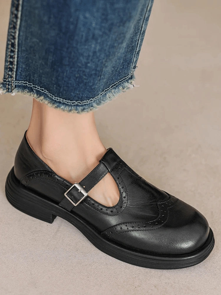 Vintage Leather Mary Jane Shoes