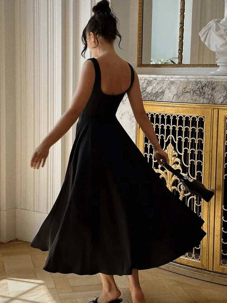 Amara Timeless Black Midi Dress