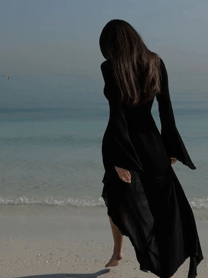 Celeste Sheer Ruffle Beach Cover-Up