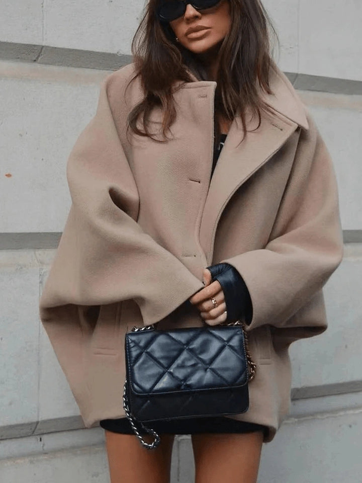 Orly Oversized Minimalist Wool Blend Coat