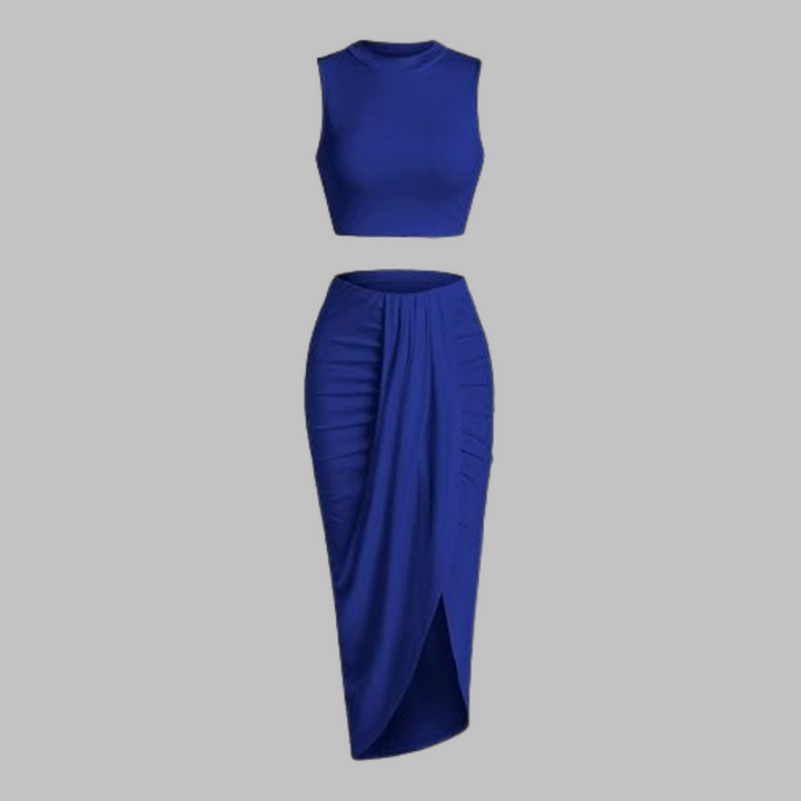 MANUELA™ - Stylish Pleated Maxi Skirt with Side Slit