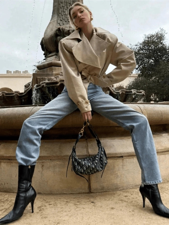 Zaldana Oversized Belted Trench Jacket