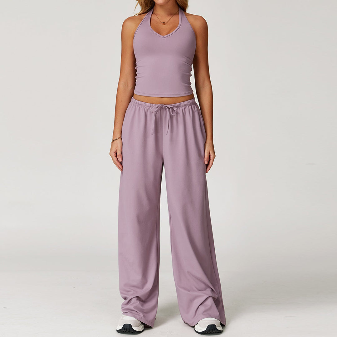 ARAYA™ - Easygoing Crop Tank & Flowing Wide-Leg Pants Set