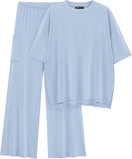 FILTA™ - Comfortable Relaxed Fit Top with Stretchy Waist Pants Set