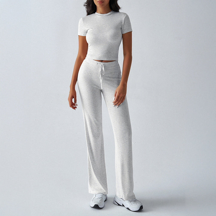 MARGARITA™ – Relaxed Short Sleeve Crop Top and Jogger Ensemble