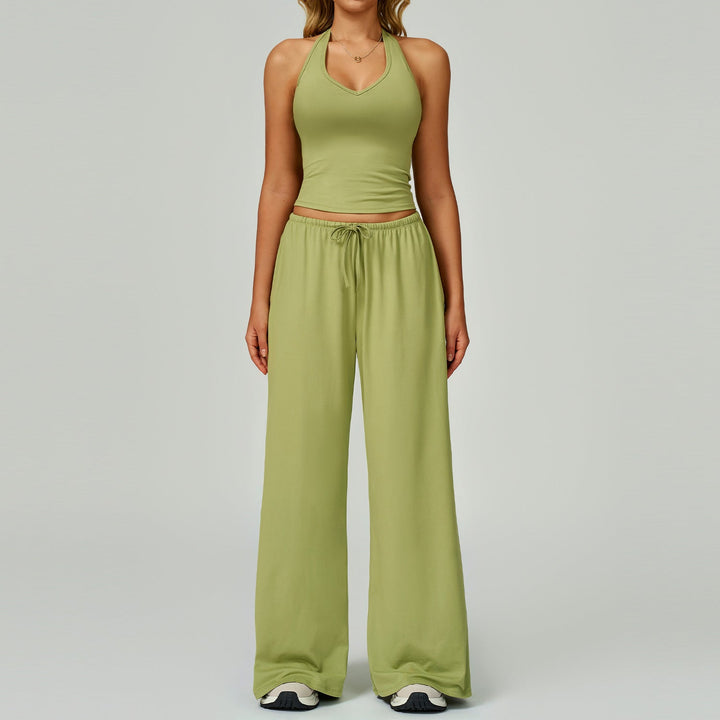 ARAYA™ - Easygoing Crop Tank & Flowing Wide-Leg Pants Set