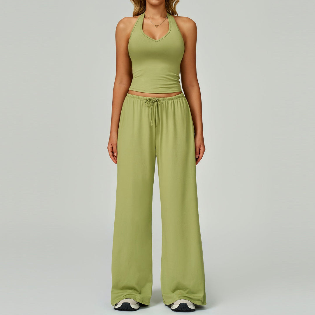 DINGDING™ - Casual Crop Tank & Wide-Leg Pant Set