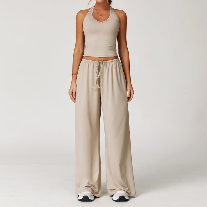 DINGDING™ - Casual Crop Tank & Wide-Leg Pant Set