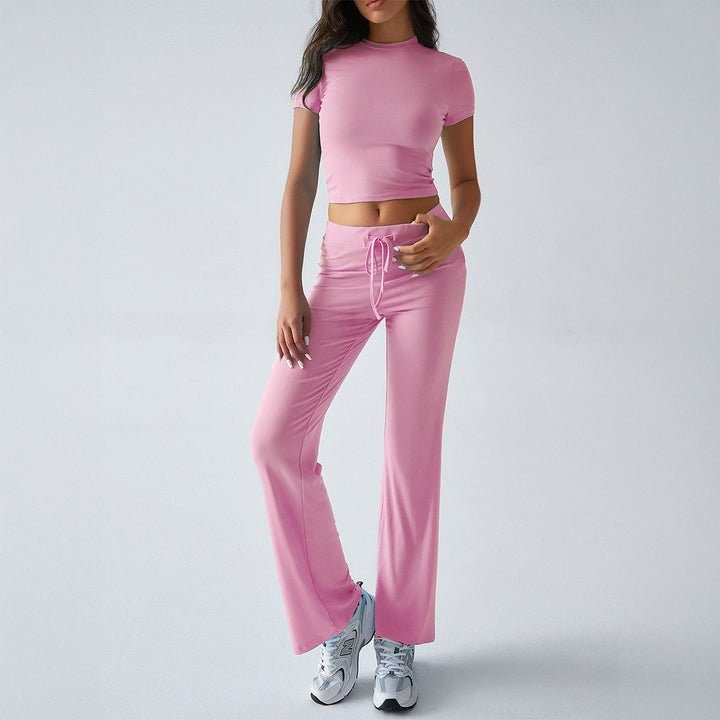 MARGARITA™ – Relaxed Short Sleeve Crop Top and Jogger Ensemble