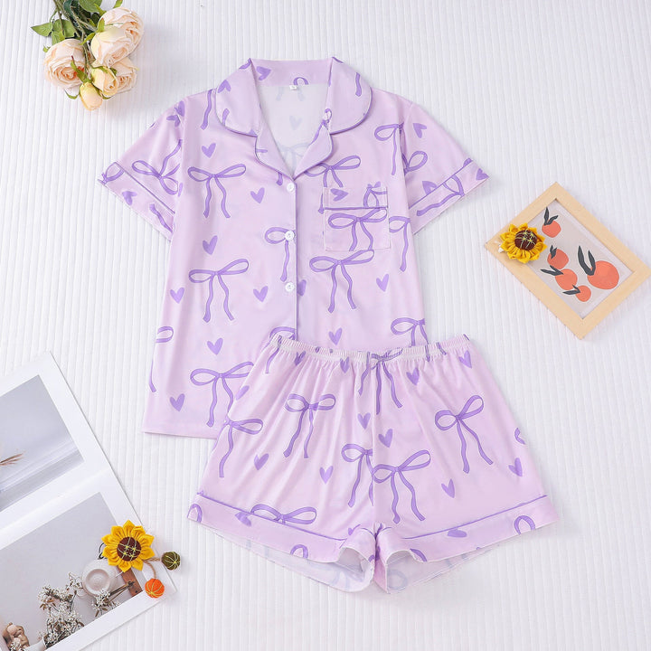 SHAKILA™ - Cozy Crop Top & Short Pajama Set