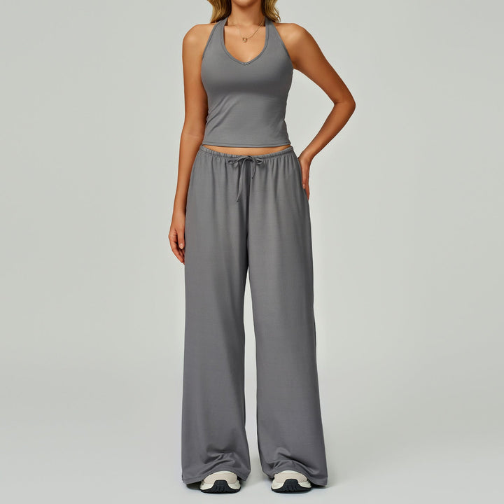 DINGDING™ - Casual Crop Tank & Wide-Leg Pant Set