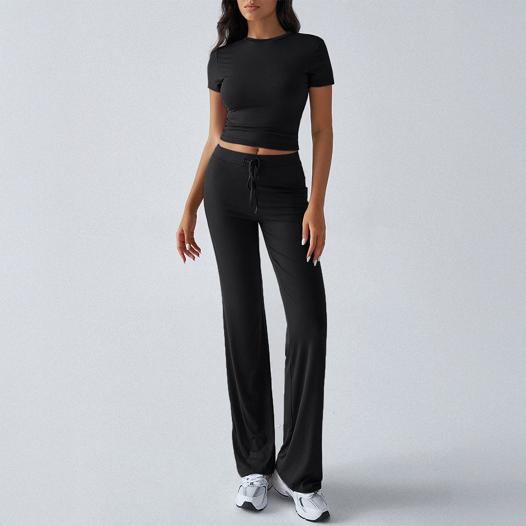 MARGARITA™ – Relaxed Short Sleeve Crop Top and Jogger Ensemble