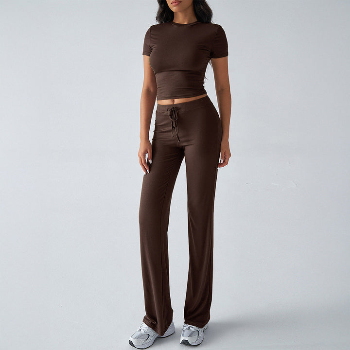 MARGARITA™ – Relaxed Short Sleeve Crop Top and Jogger Ensemble