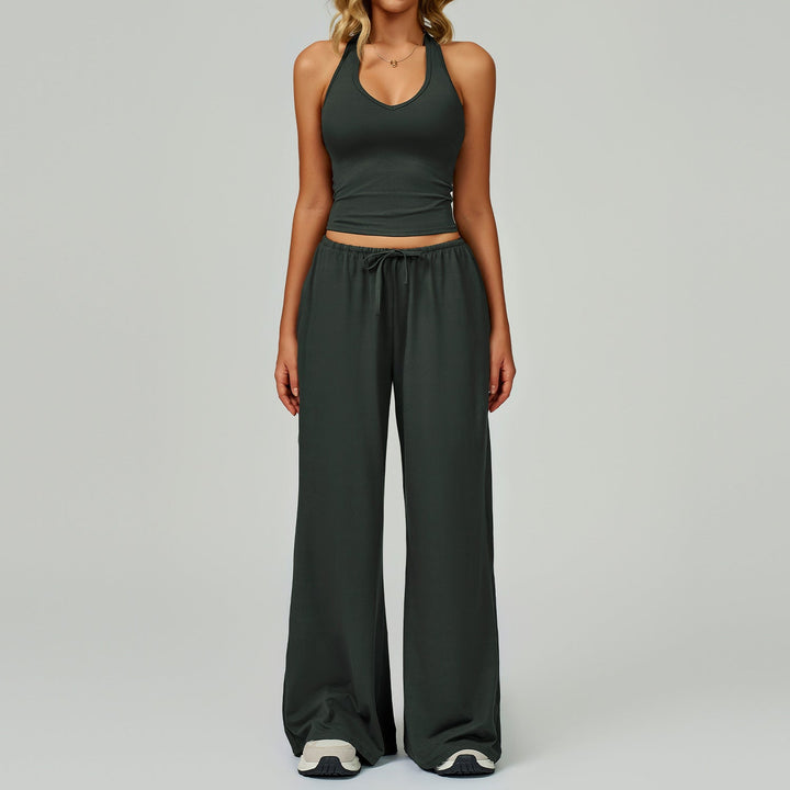 DINGDING™ - Casual Crop Tank & Wide-Leg Pant Set