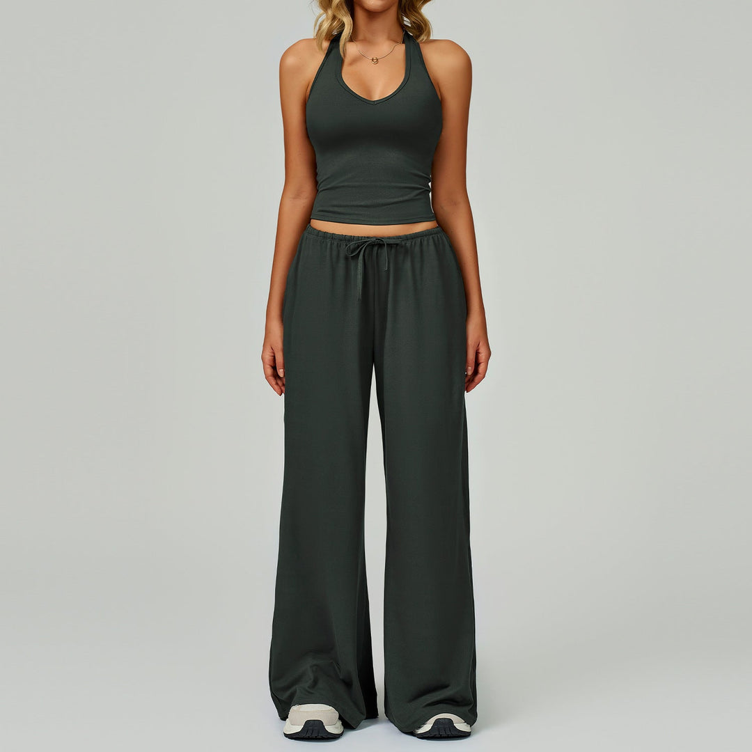ARAYA™ - Easygoing Crop Tank & Flowing Wide-Leg Pants Set