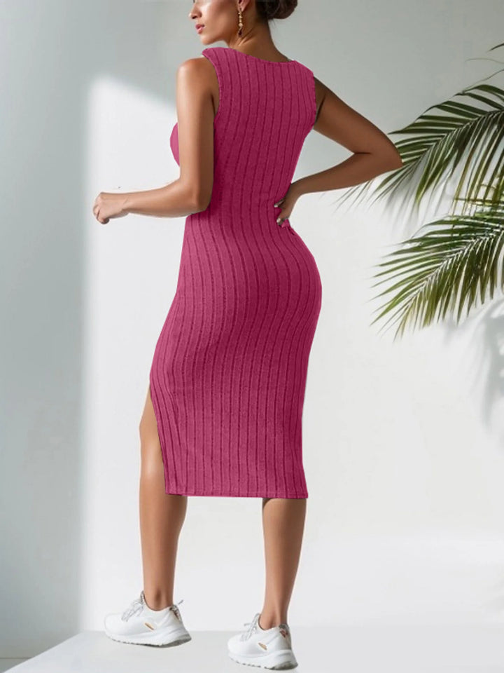 Ruby Ribbed Midi Dress