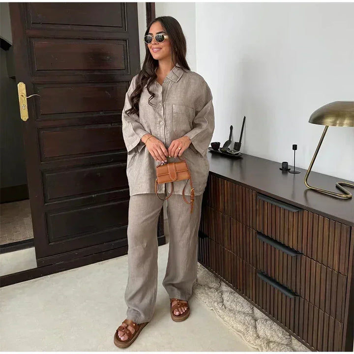 Juna Linen Relaxed Set