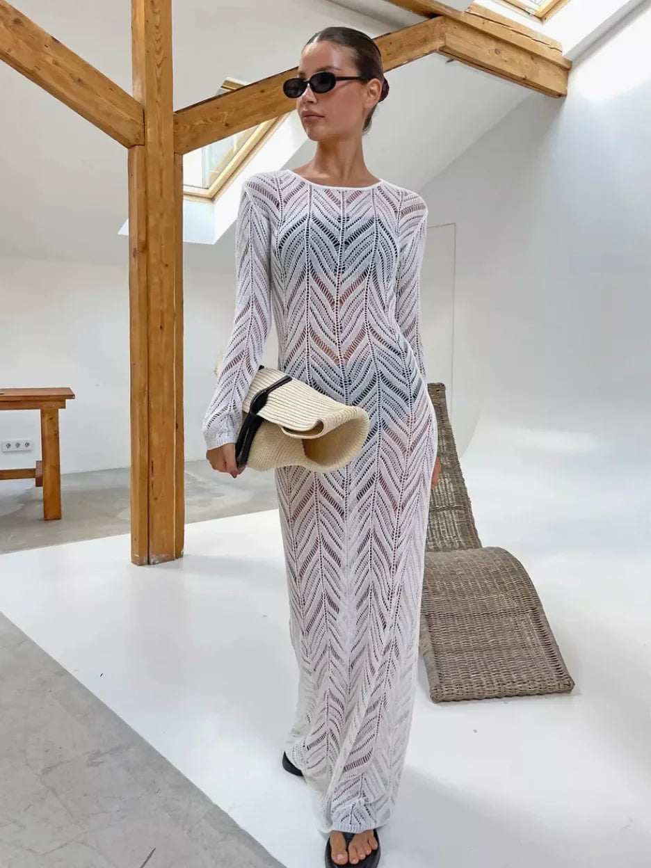 Ava Veil Long Dress