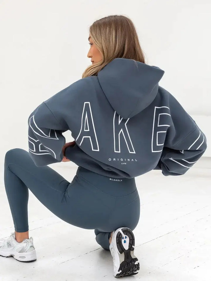 BLAKE Oversized Cropped Hoodie