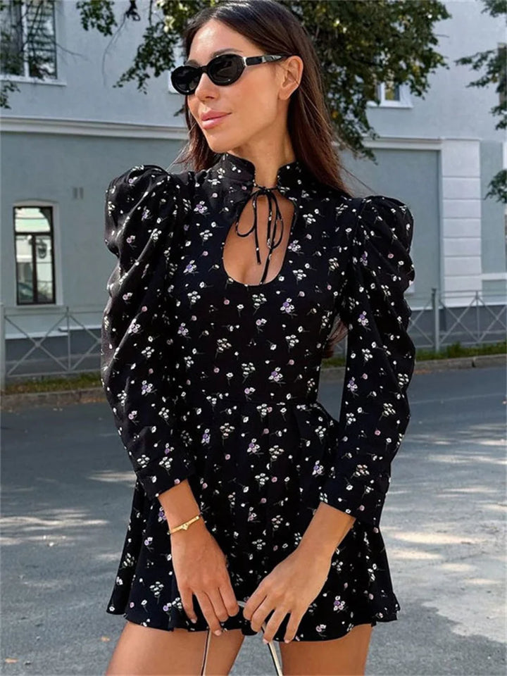 Kader Floral Puff Sleeve Mini Dress