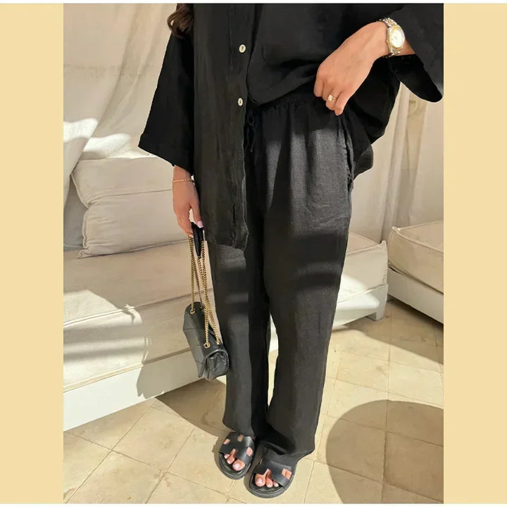 Juna Linen Relaxed Set