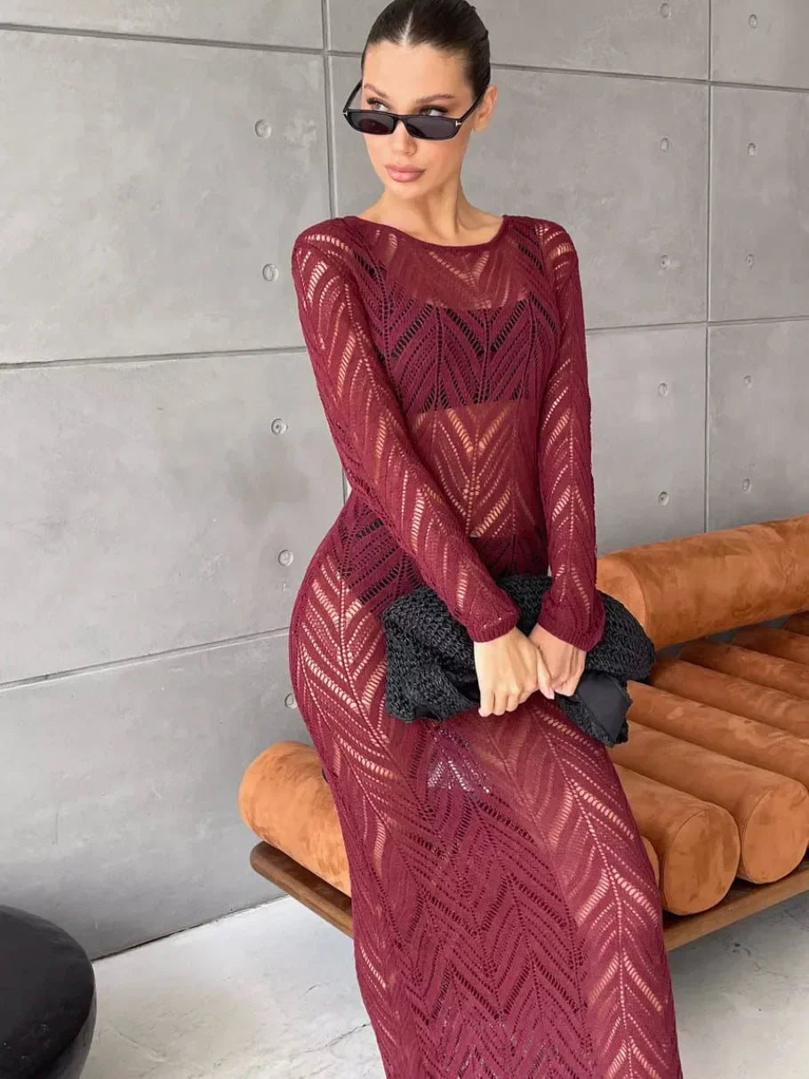 Ava Veil Long Dress