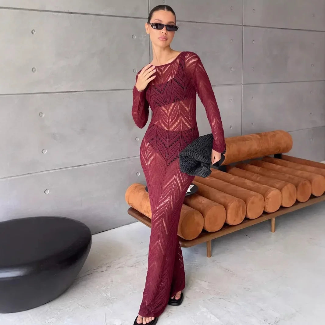 Ava Veil Long Dress