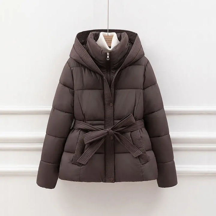 Shanna Belted Puffer Jacket with Hood