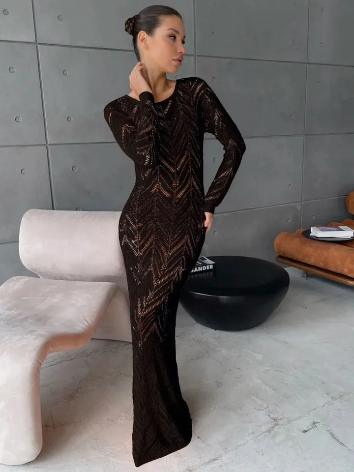 Ava Veil Long Dress