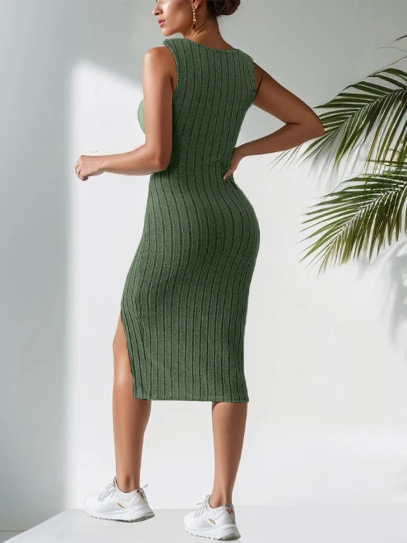 Ruby Ribbed Midi Dress