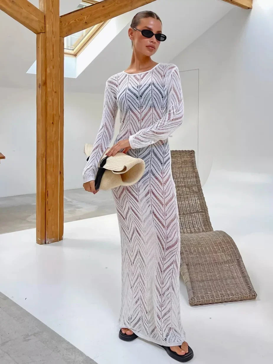 Ava Veil Long Dress
