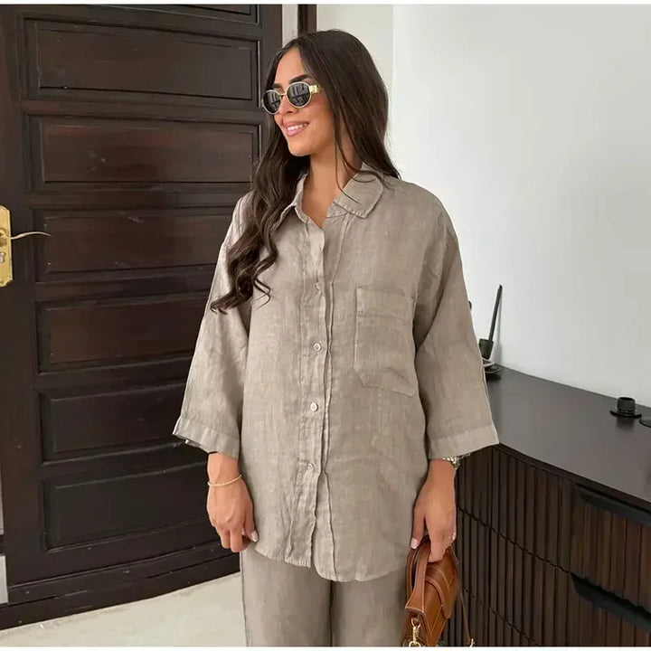 Juna Linen Relaxed Set