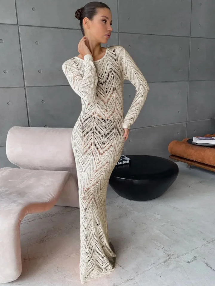 Ava Veil Long Dress