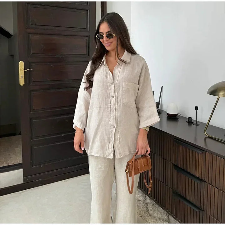 Juna Linen Relaxed Set