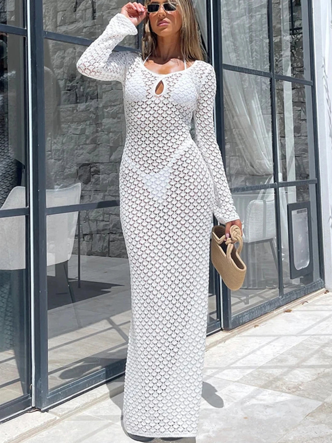 Camila Long Sleeve Beach Cover Up