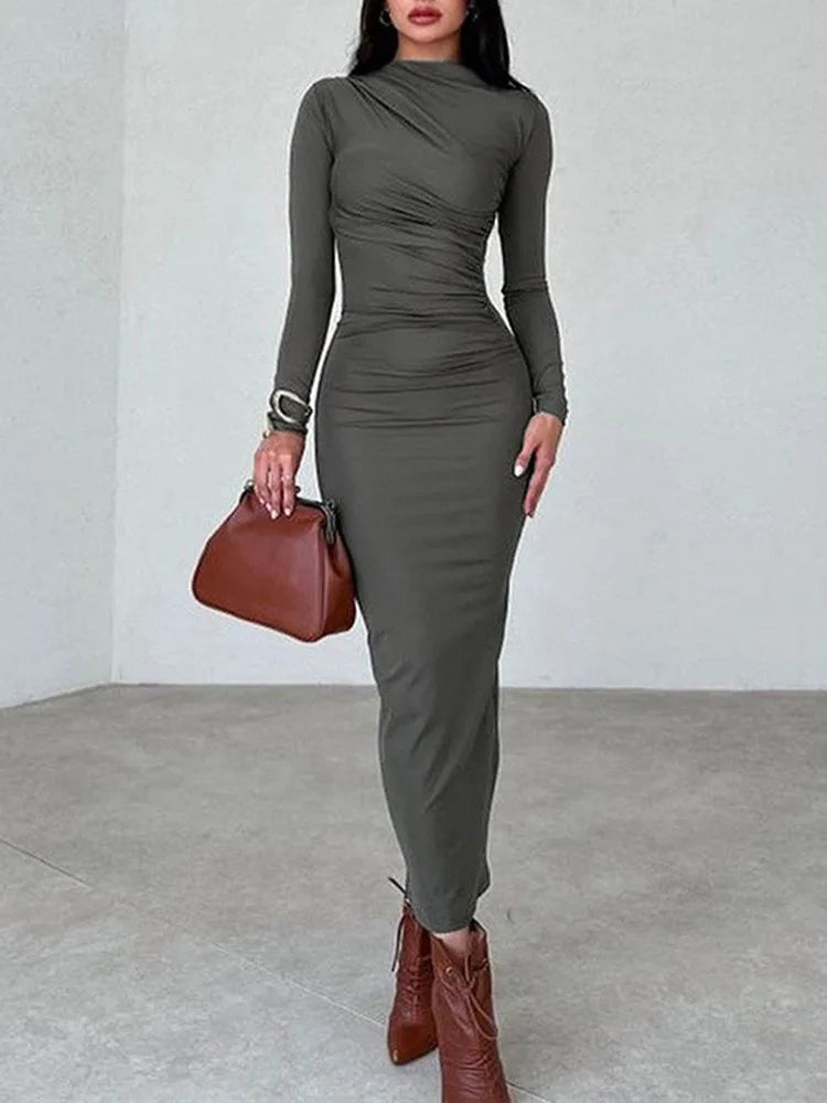 Dunja Long Sleeve Bodycon Maxi Dress