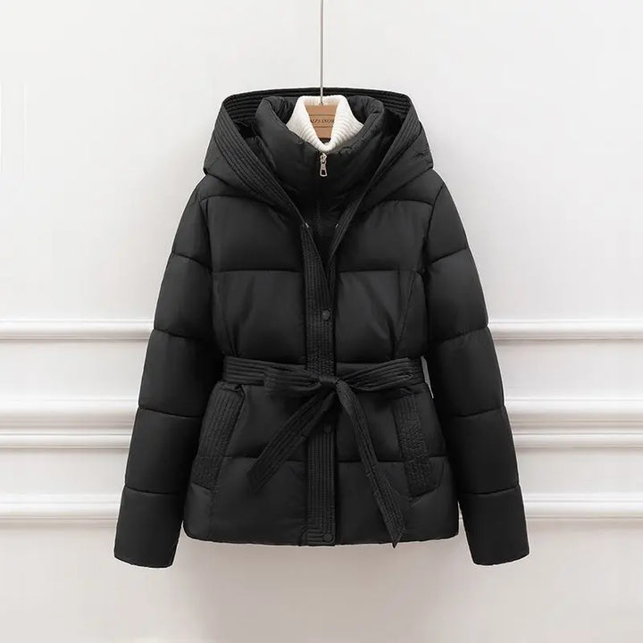 Shanna Belted Puffer Jacket with Hood