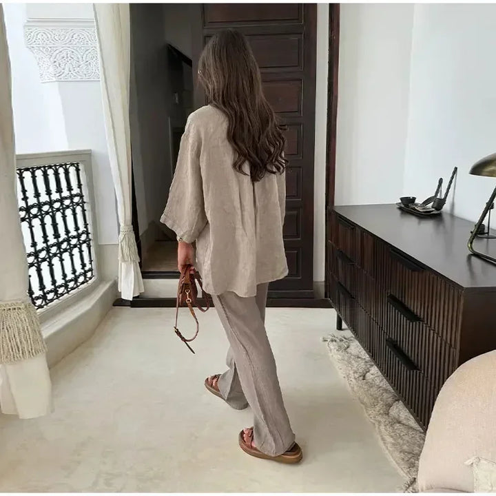 Juna Linen Relaxed Set