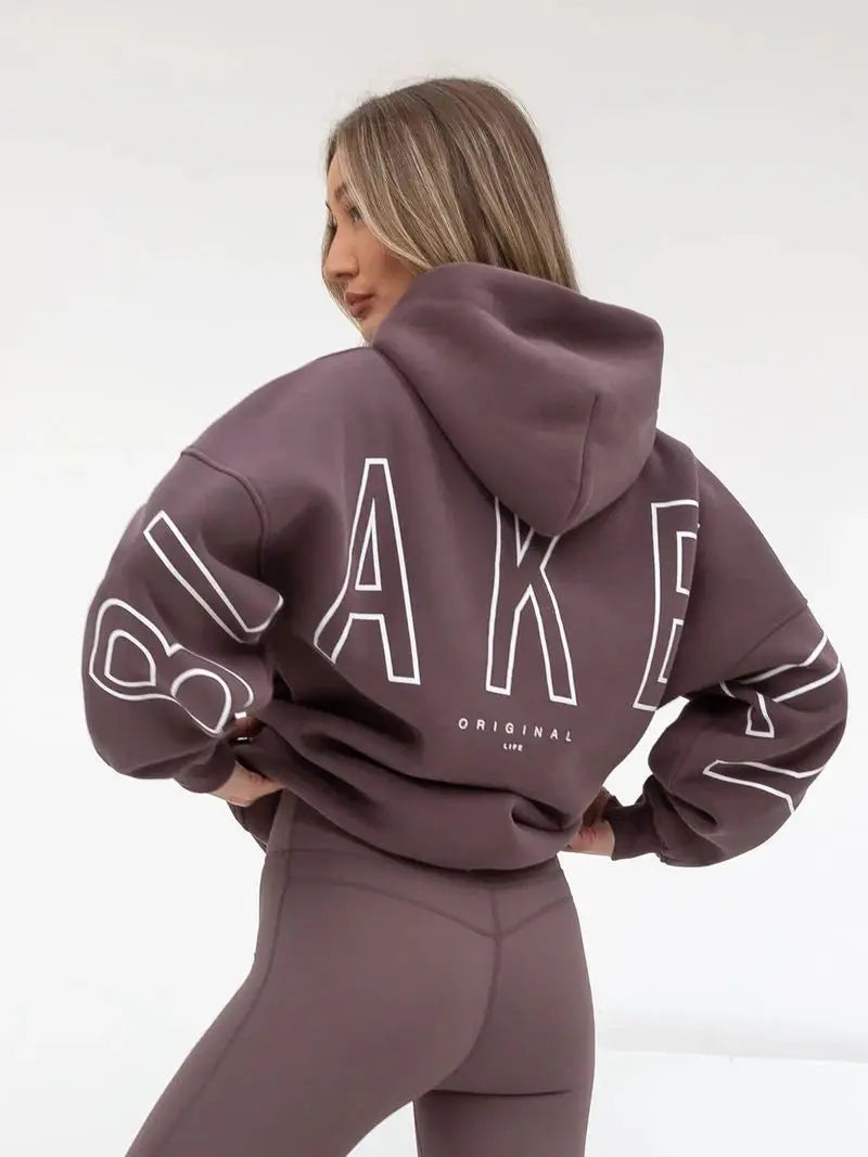 BLAKE Oversized Cropped Hoodie